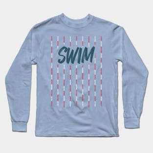 Swim Pool Lanes Long Sleeve T-Shirt